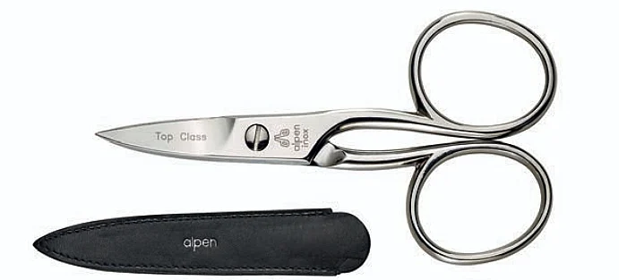 Forbici per unghie, acciaio inossidabile, microdentature, con custodia, 9 cm