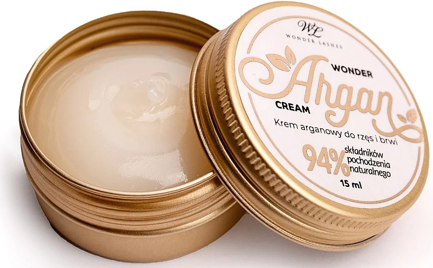 Crema all'argan per ciglia e sopracciglia