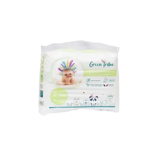 Green Tribu Pañales Ecológicos Talla 2 3-6kg 28uds