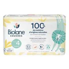 Biolane Couche Naturel Bébé Taille 4 44uts