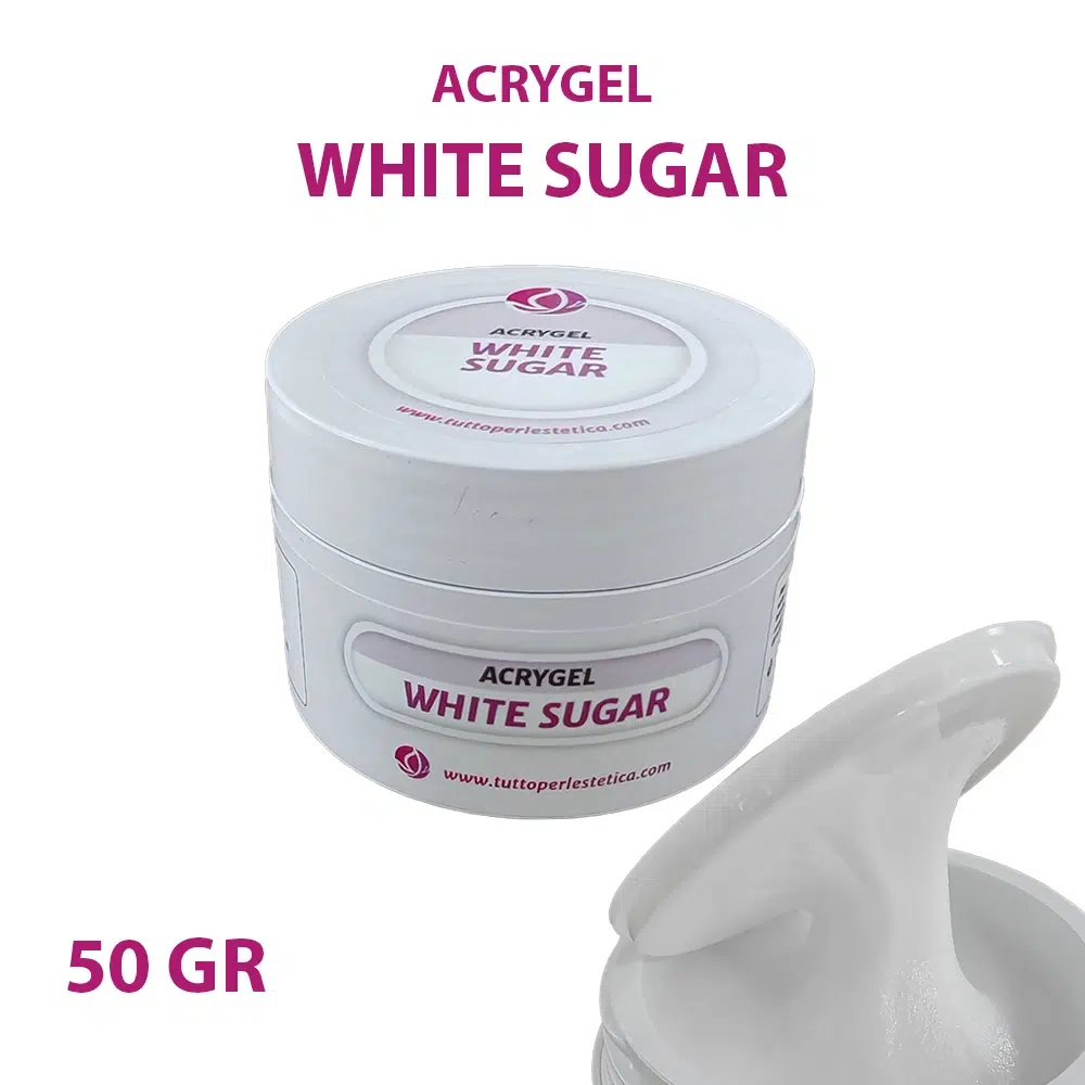 Acrygel White Sugar di Tuttoperlestetica – Barattolo da 50 gr – Hema e TPO Free