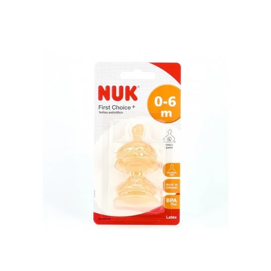 Nuk capezzolo in lattice bocca larga T1 orifizio M 2uds