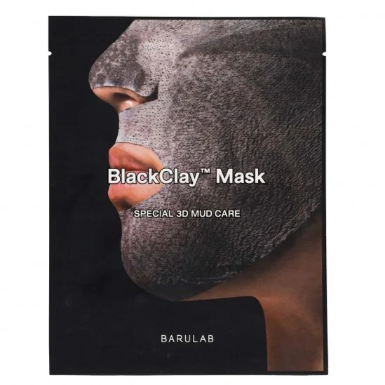 BARULAB Maschera in Tessuto con Argilla Nera