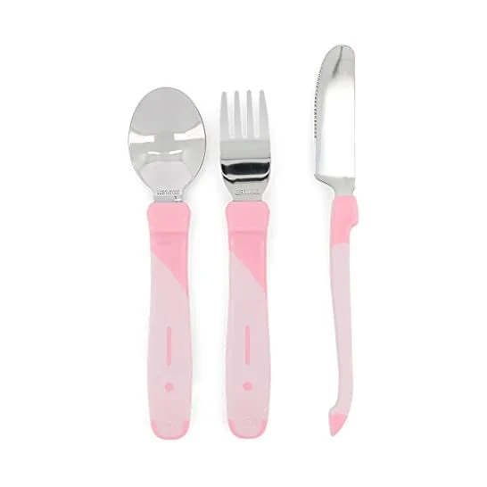 Set di posate Twistshake 12 mesi rosa