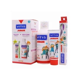 Dentaid Pack Vitis Junior + Gel dentifricio + Collutorio + Spazzolino da denti