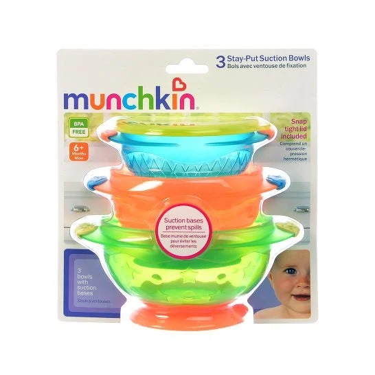 Munchkin Set Taças Coloridas com Ventosa 3 Unidades