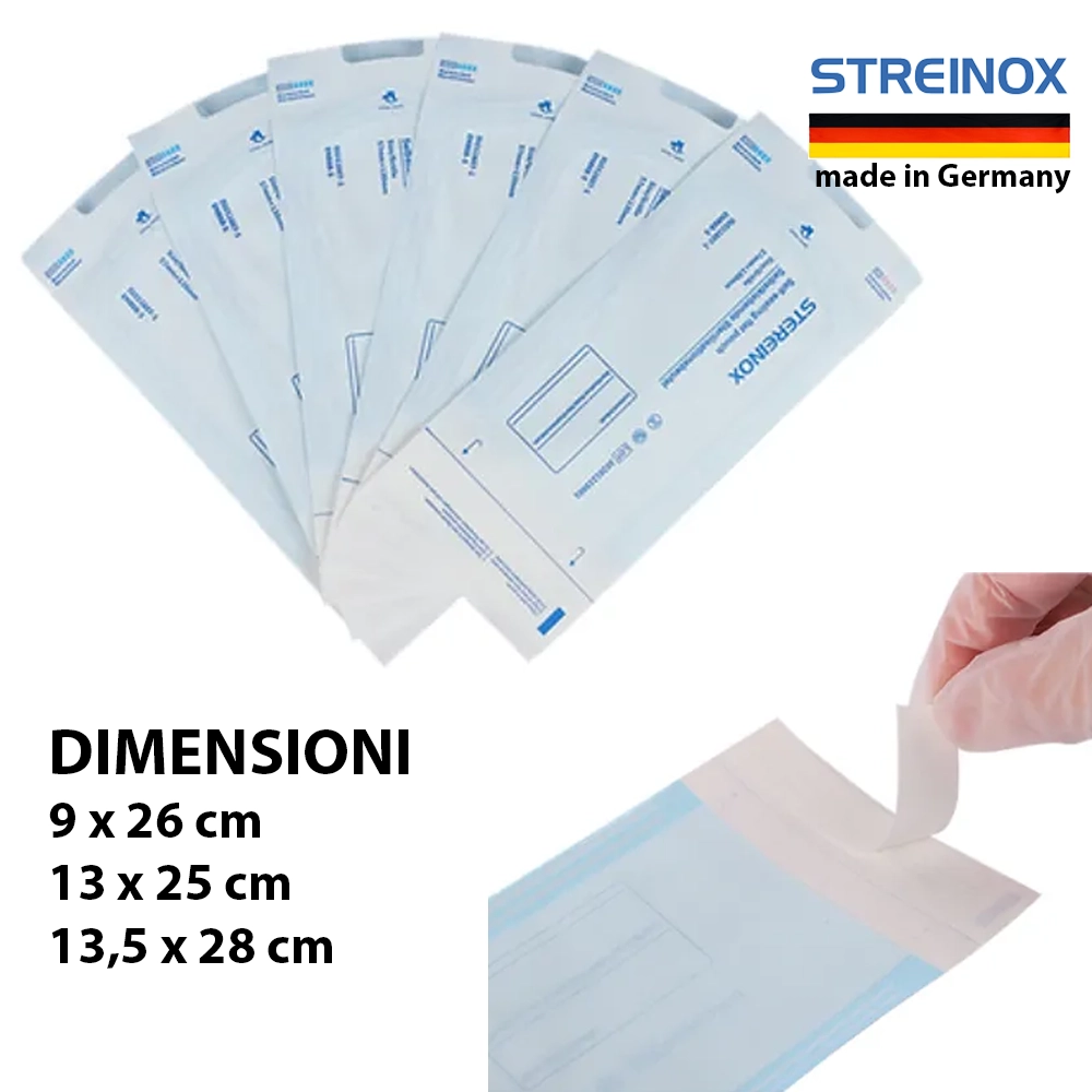 Buste Autosigillanti per Sterilizzazione STEREINOX made in Germany Confezione da 200 Pezzi