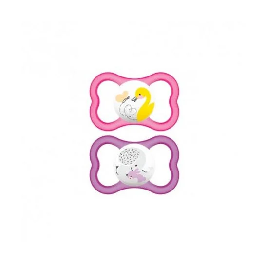 Ciuccio Mam Baby Air Night Silicone rosa +6M 2uds