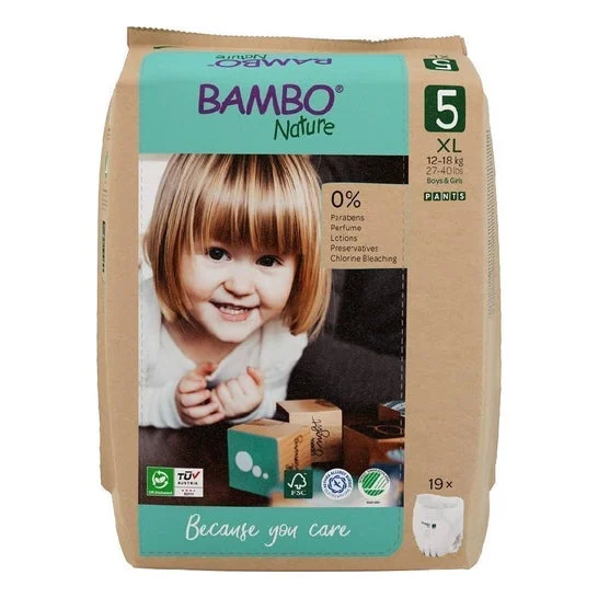 Bambo Nature Pañales Talla 5 XL 12-18kg 15uds