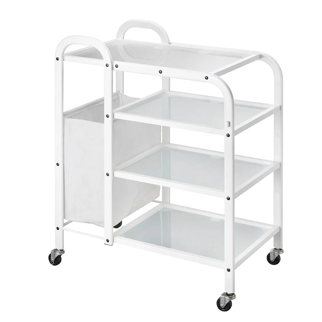 CARRELLO CERETTA PER ESTETISTA E CENTRI ESTETICI CON PORTARIFIUTI 4 RIPIANI WEELKO 1031