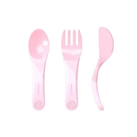 Set di posate Twistshake Learning +6 mesi rosa