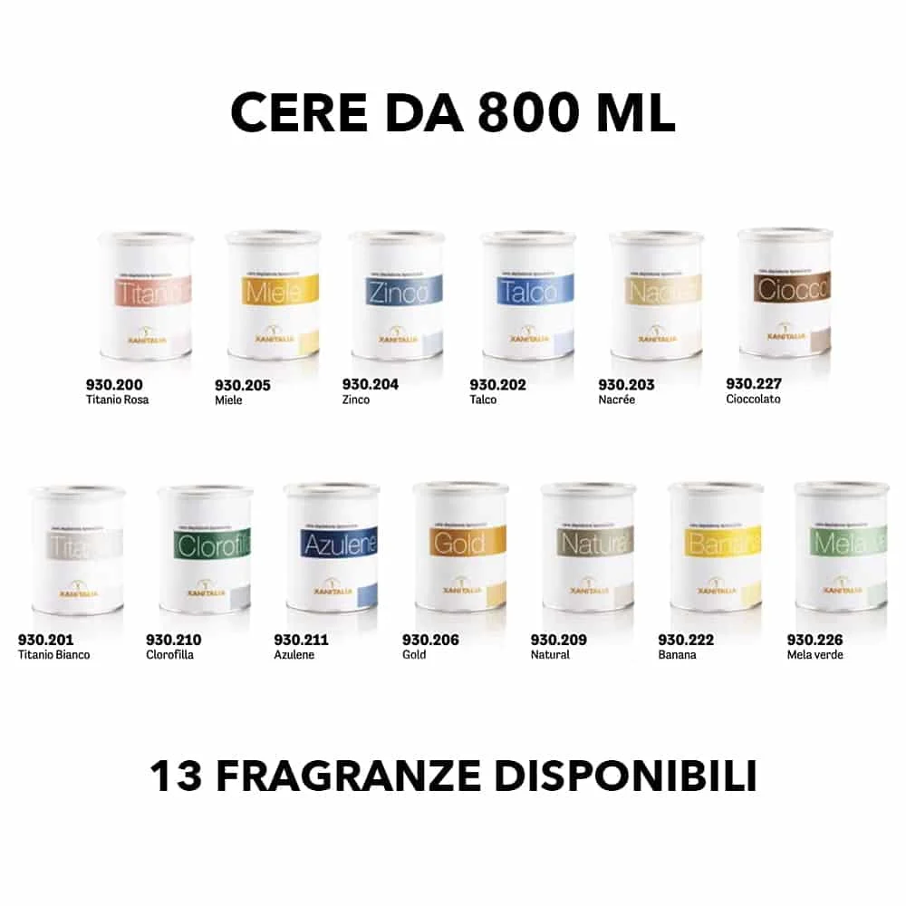 12 Barattoli Cera in barattolo da 800 ml Xanitalia Pro