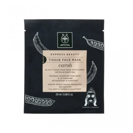 Apivita Express Beauty Tissue Tissue Face Mask Carob