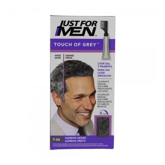 Just For Men Tocco di grigio graduale trattamento di tintura marrone-nero 40g