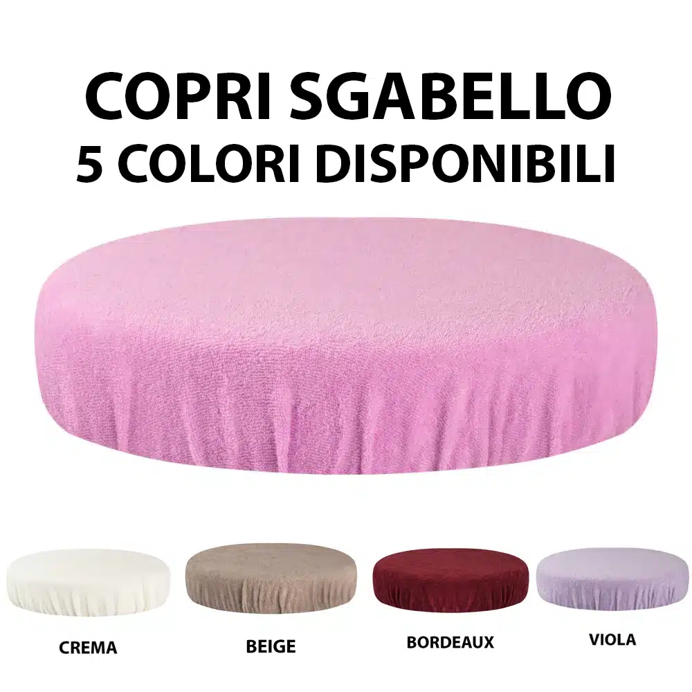 Fodera copri Sgabello in Cotone Spugna di Alta Qualità con Elastico