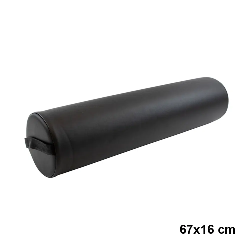 Cuscino Posturale Cilindrico per Massaggiatori e Fisioterapisti – Rivestimento in PU Nero