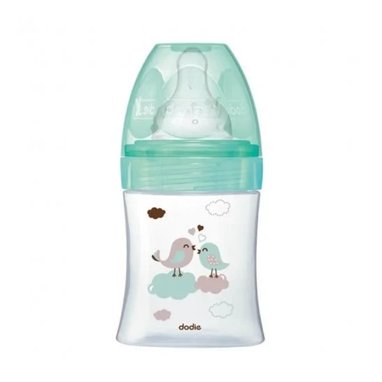Dodie Anti-Colic Bottle Glass 0-6m Green 150ml