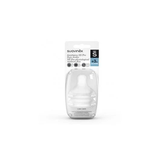 Suavinex Tettarella Fisio Sx Pro Silicone M +3M 2uds