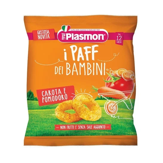 Plasmon Dry Snack Paff Carota e Pomodoro 15g