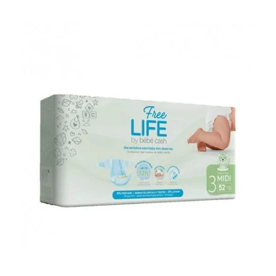 Freelife Bebecash pannolino per bambini T- 3 52pcs