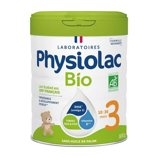 Physiolac crescita organica 3 Età Eme da 1 - 3 anni Box di 800 grammi