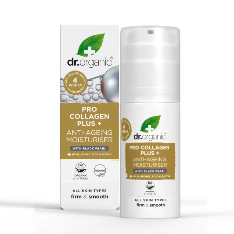 DR ORGANIC Pro Collagen Plus+ – Anti-Ageing Moisturiser with Black Pearl