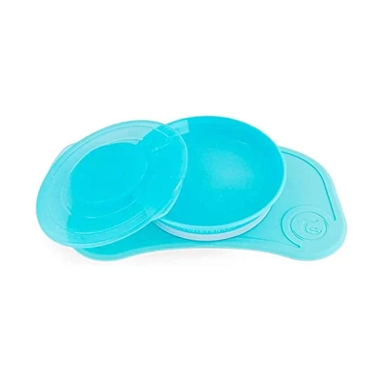 Twistshake Click-Mat Mini Blu + set di piatti