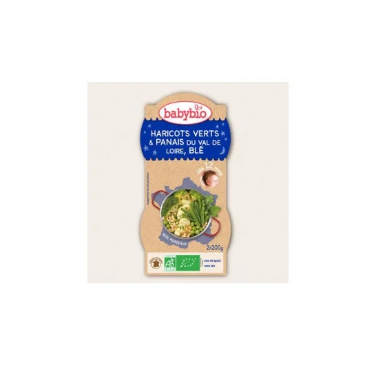 Babybio Buonanotte Ciotole Verde Verdure Verdure Biologiche Bl ds 12 mesi 2 x 200g