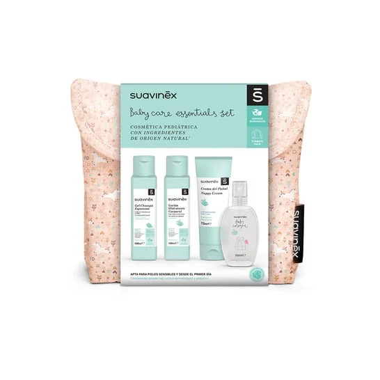 Suavinex Toilet Bag Pink Travel Cloth 4 Pts