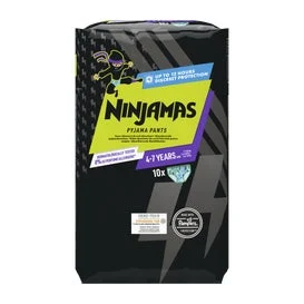 Pampers Ninjamas Pyjama Pants 4-7 Años Verde Talla 7 10uds