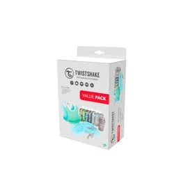 Twistshake Pack Set di stoviglie Bundle Boy Bibs Blue