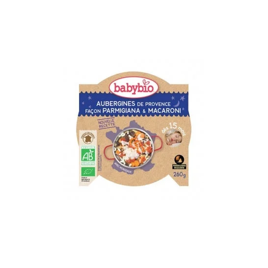 Babybio Organic Good Night Plate Ptes Piatto di verdure italiane e parmigiano in 15 mesi 260g