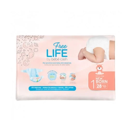 Freelife Pañal Bebe 2 4 kg 28uds