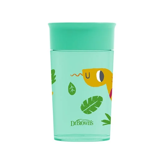 DrBrowns Bicchiere 360 Senza Bocchino Rosso Verde Senza Manici 300ml