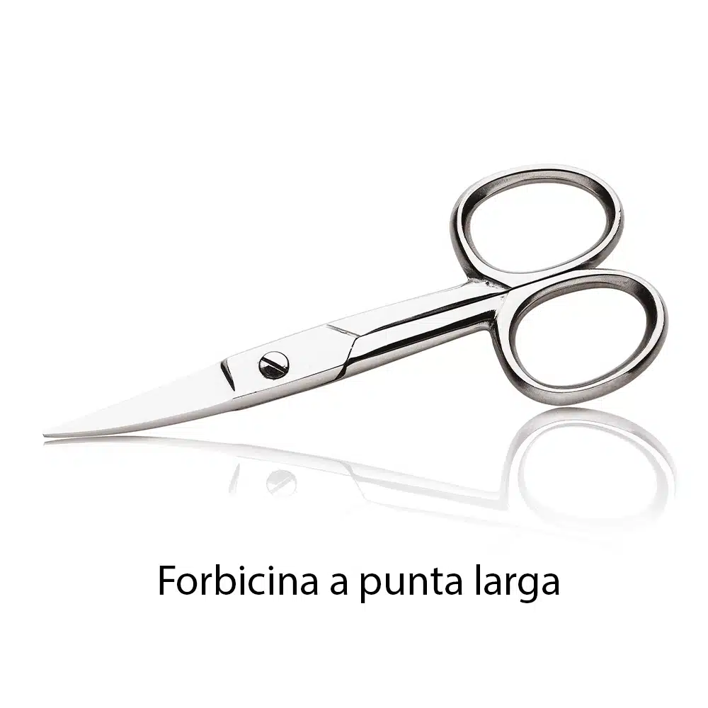 Forbicina a punta larga in acciaio inox per manicure e pedicure