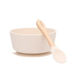Tutete Kit Bol con Ventosa + Cuchara Ivory