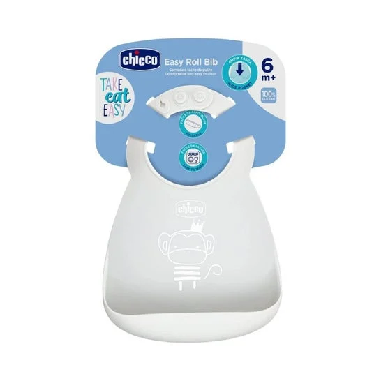 Chicco Babero Silicona Gris 1ud