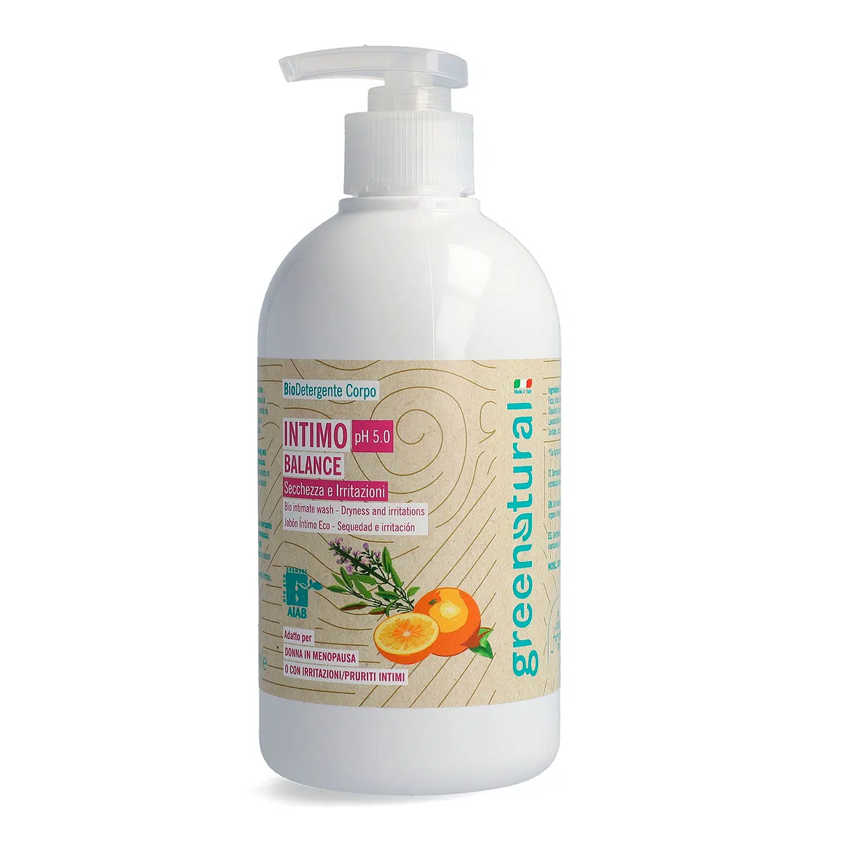 GREENATURAL Detergente Intimo Balance pH 5.0 500 ml