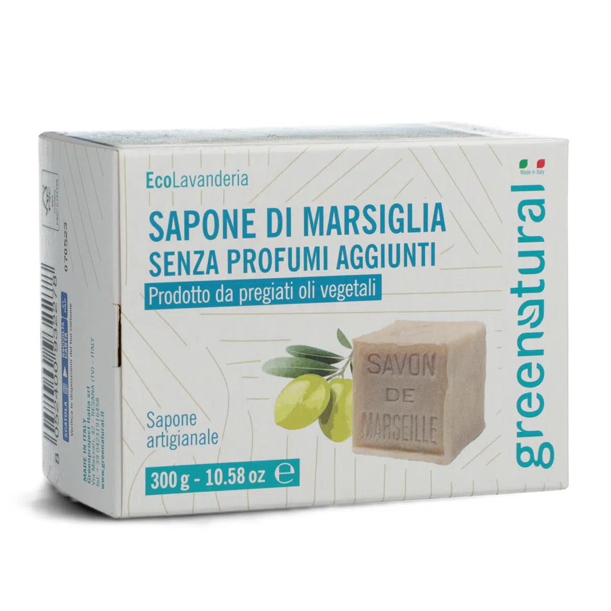 GREENATURAL Sapone di Marsiglia Senza Profumi Aggiunti