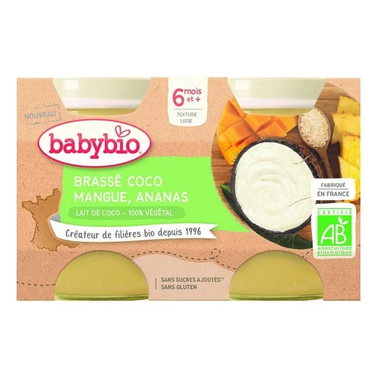 BabyBio Cocco Mango Ananas Cup 2x130g