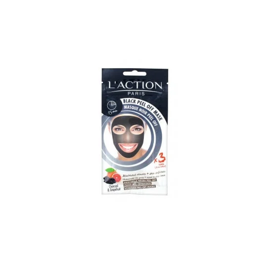 Maschera azione buccia nera di 3x6g