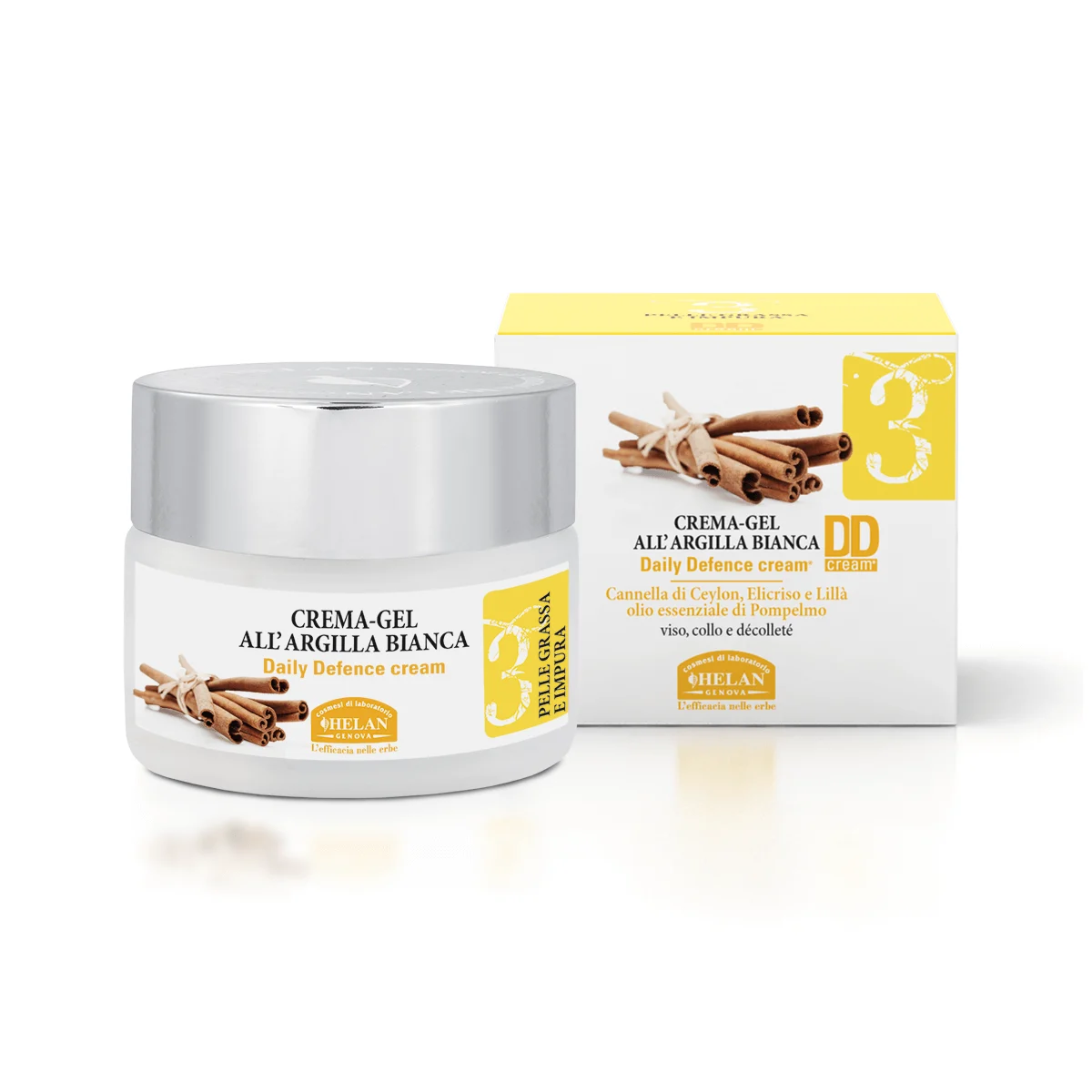 HELAN Linea Viso 3 Pelle Grassa e Impura – Crema Gel all’Argilla Bianca