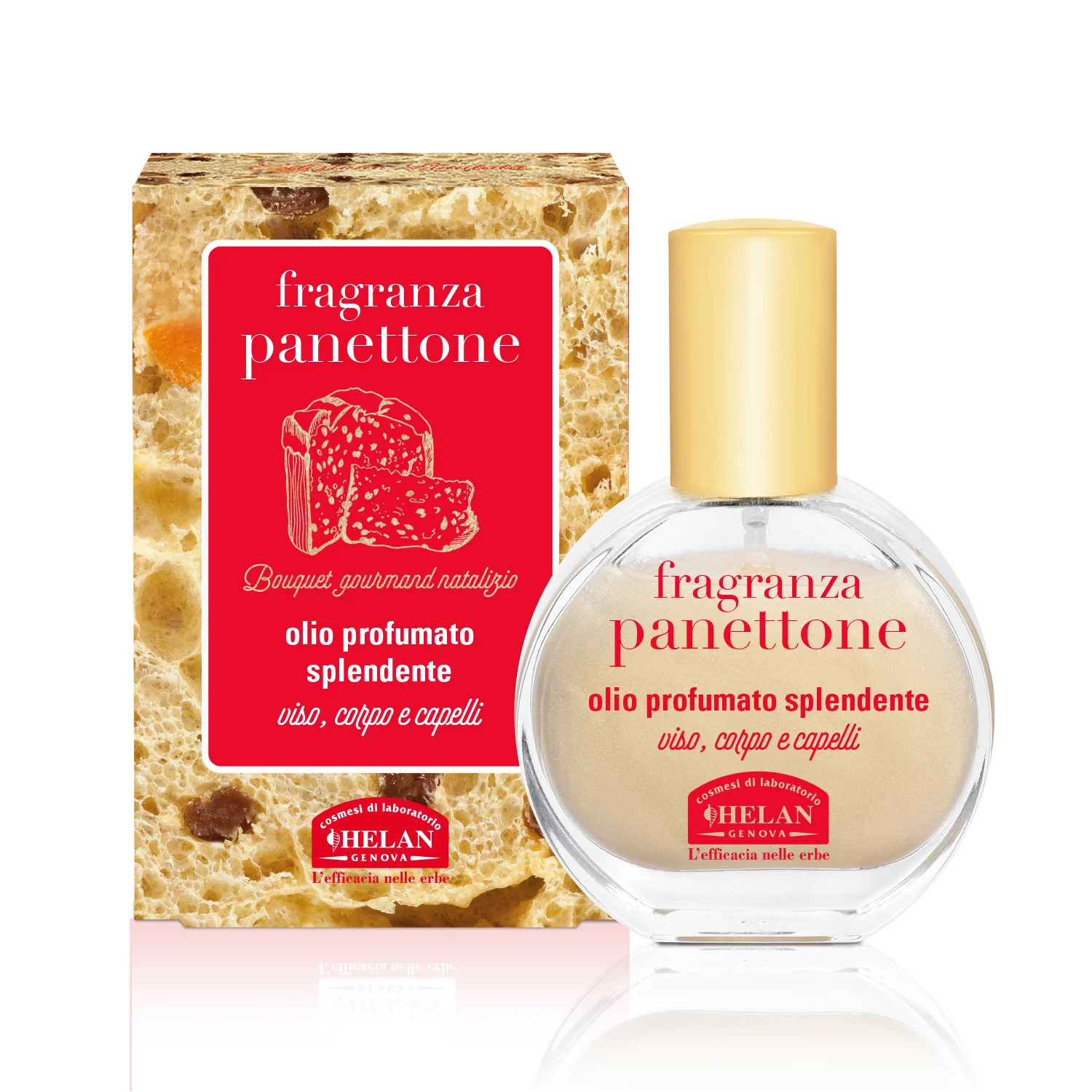 HELAN Panettone – Olio Profumato Splendente Viso, Corpo e Capelli