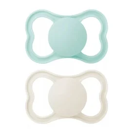 Mam Supreme Pack Chupetes Silicona +6m Neutro y Azul 2uds