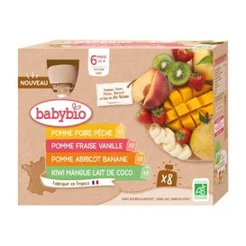 BabyBio Papilla Multi Frutas 6M 8x90g