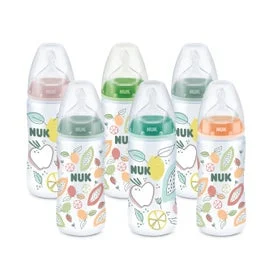 Nuk viaggio prima scelta bottiglia in silicone capezzolo bocca larga dimensione 1 foro m 300ml