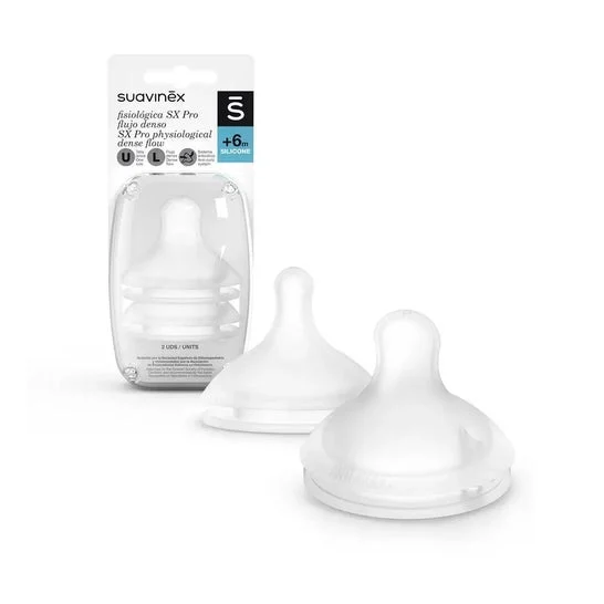 Suavinex Physiological Silicone Teat Flow L 2 pezzi