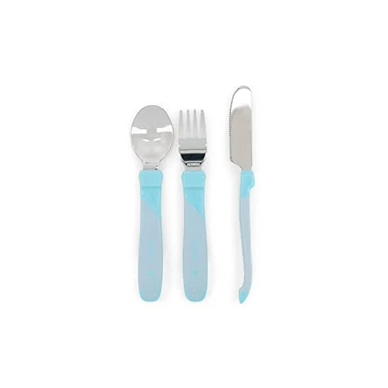 Set di posate Twistshake 12 mesi blu