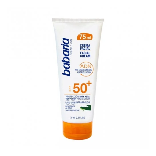 Babaria Aloe Adn Crema solare per il viso Spf50+ 75Ml