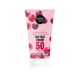 Organic Shop Cranberry Day Face Cream Spf50 50ml